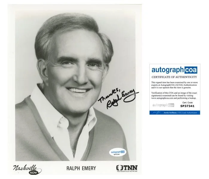 Ralph Emery — Ralph Emery "Nashville Now" AUTOGRAPH Signed Autographed 8x10 Photo ACOA