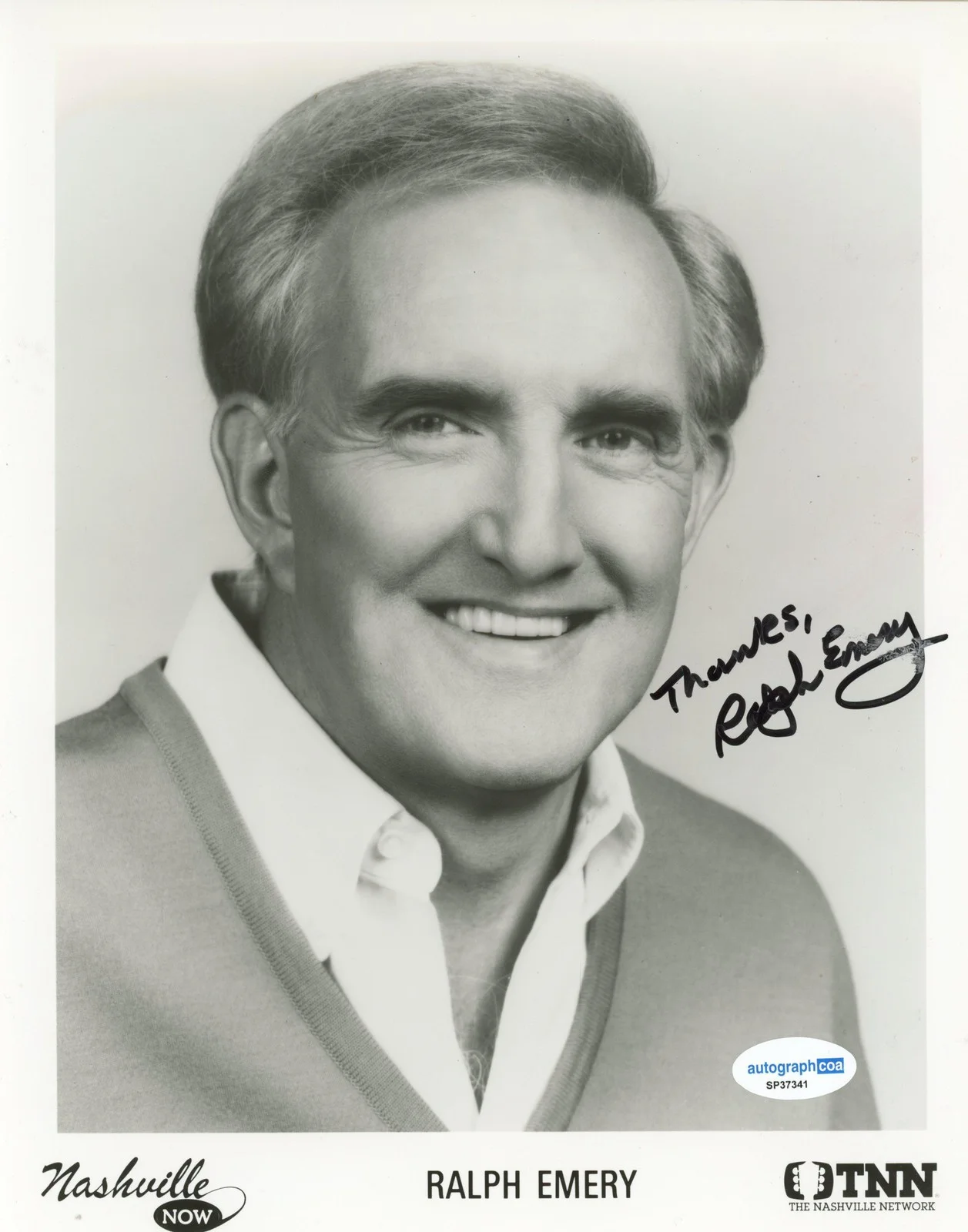 Ralph Emery — Ralph Emery "Nashville Now" AUTOGRAPH Signed Autographed 8x10 Photo ACOA, image 2