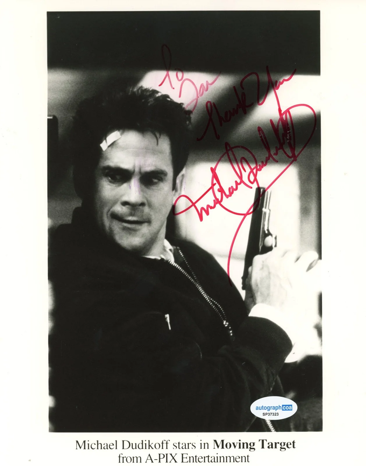 Michael Dudikoff — Michael Dudikoff "Moving Target" AUTOGARPH Signed Autographed 8x10 Photo ACOA, image 2