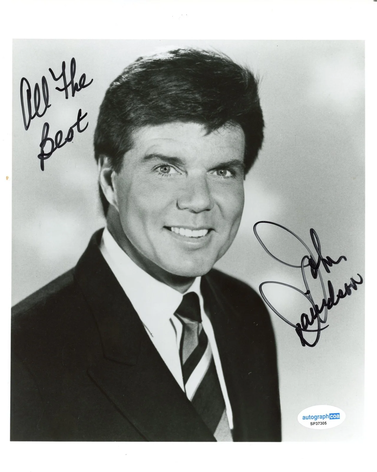 John Davidson — John Davidson "Hollywood Squares" Host AUTOGRAPH Signed 8x10 Photo ACOA, изображение 2