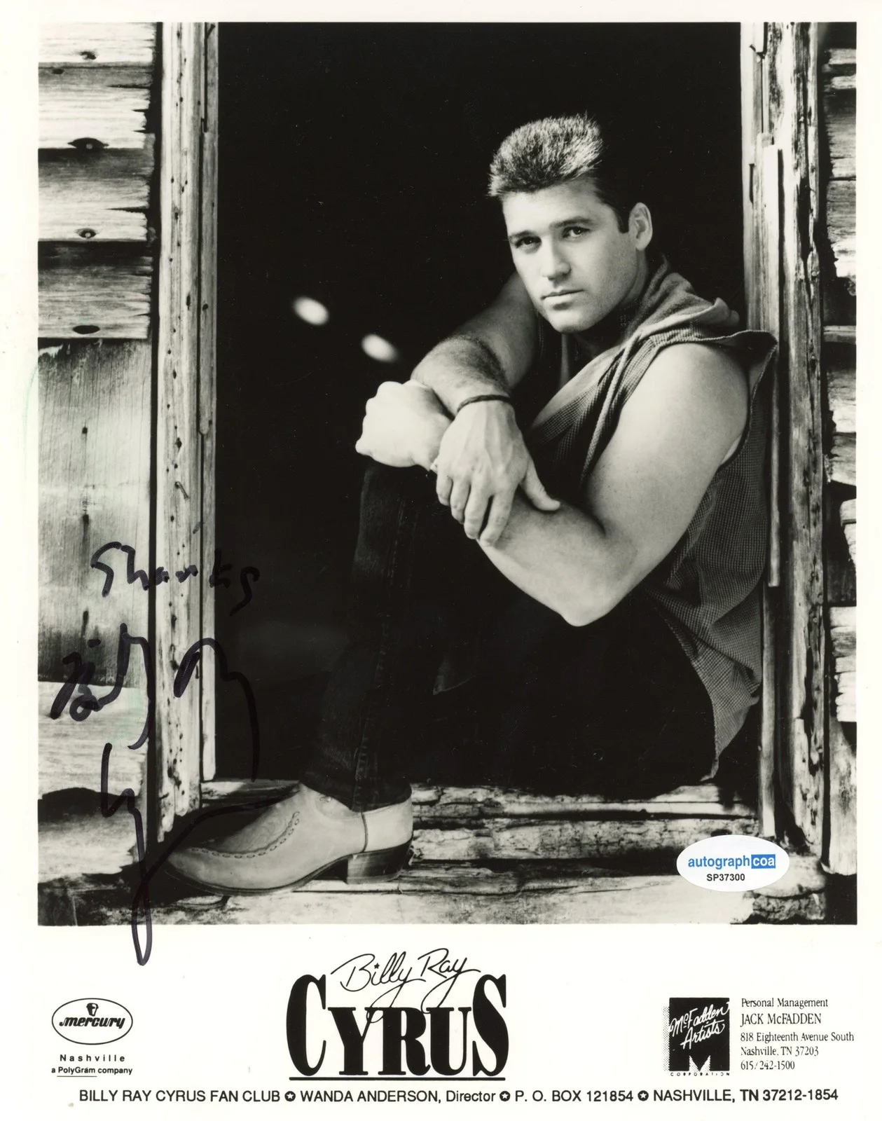 Billy Ray Cyrus — Billy Ray Cyrus "Achy Breaky Heart" Singer AUTOGRAPH Signed 8x10 Photo ACOA, image 2