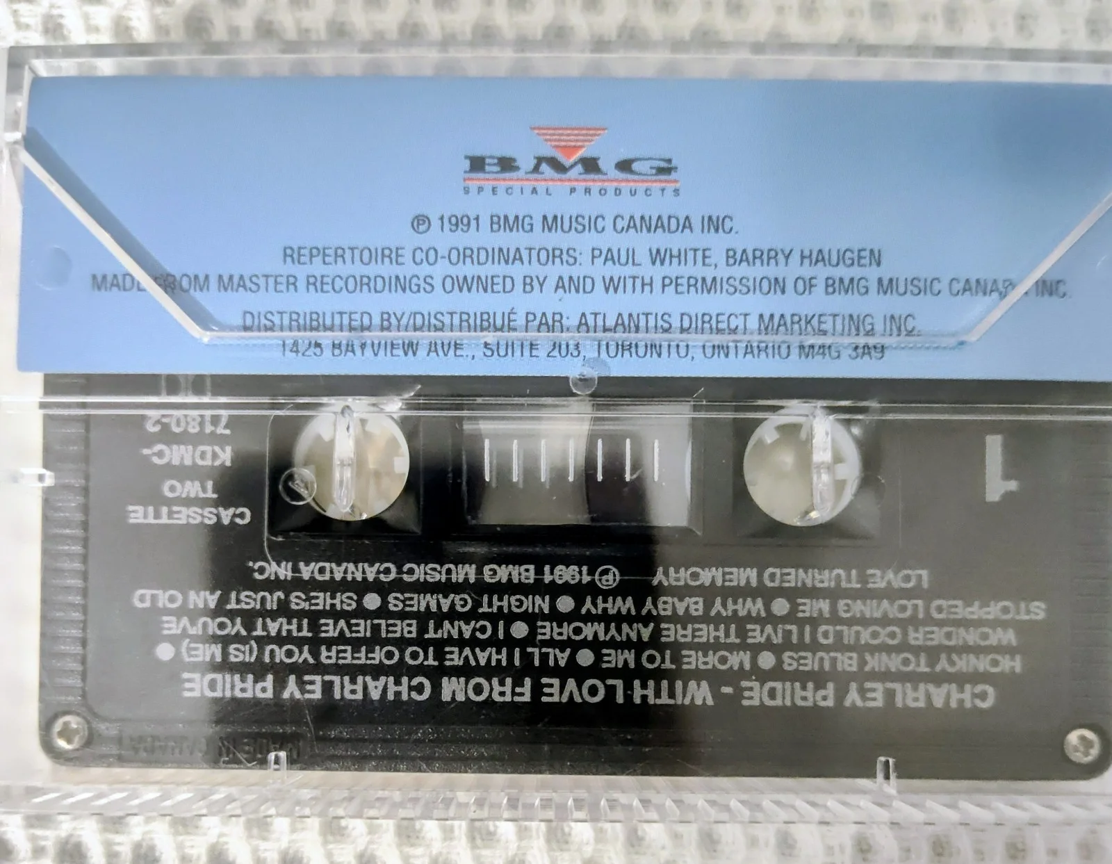 Charley Pride Autographed Cassette Tape- With Love From Charley Pride, image 4