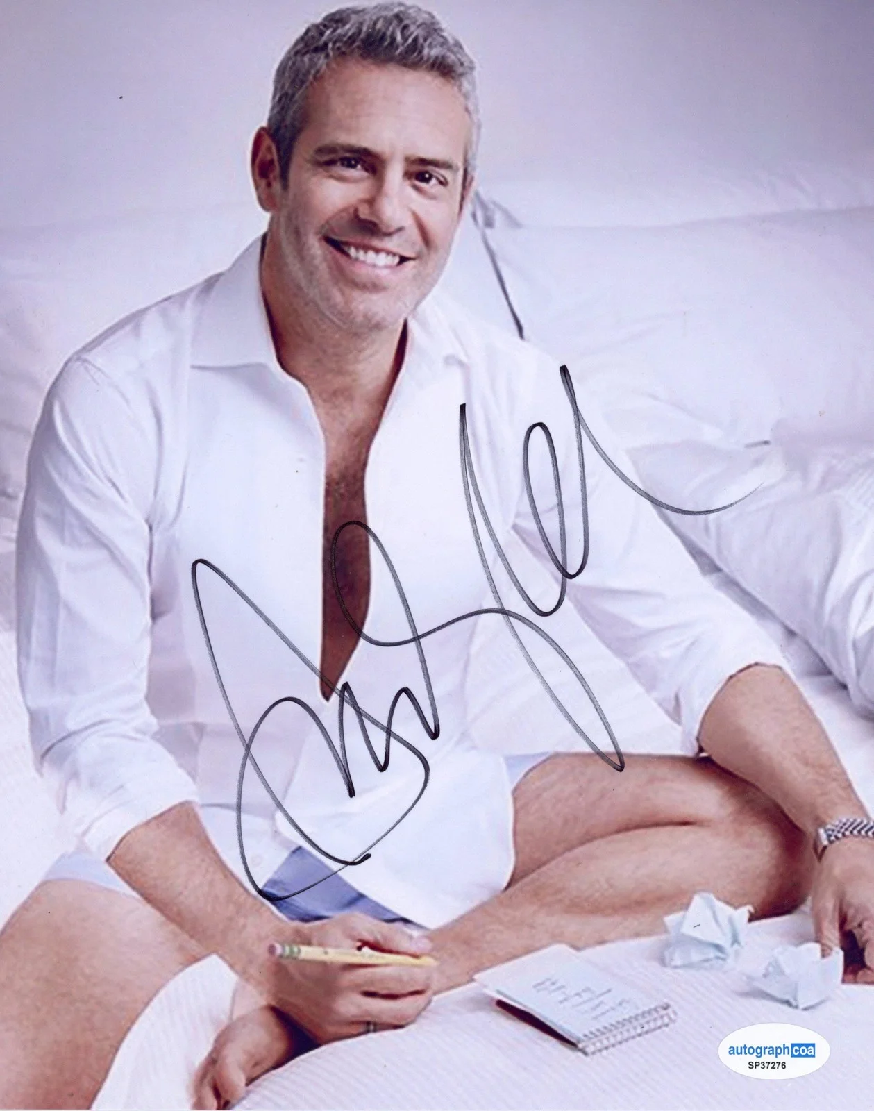Andy Cohen — Andy Cohen "Watch What Happens Live" AUTOGRAPH Signed Bravo 8x10 Photo F ACOA, image 2