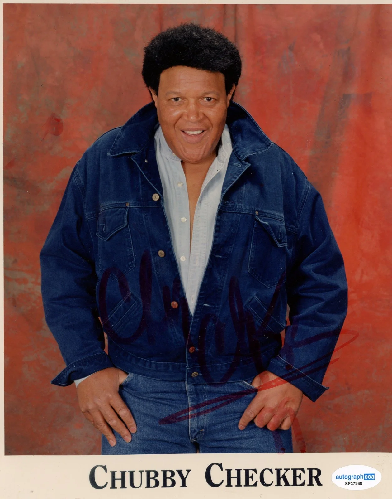 Chubby Checker — Chubby Checker "The Twist" Singer AUTOGRAPH Signed Autographed 8x10 Photo D ACOA, изображение 2