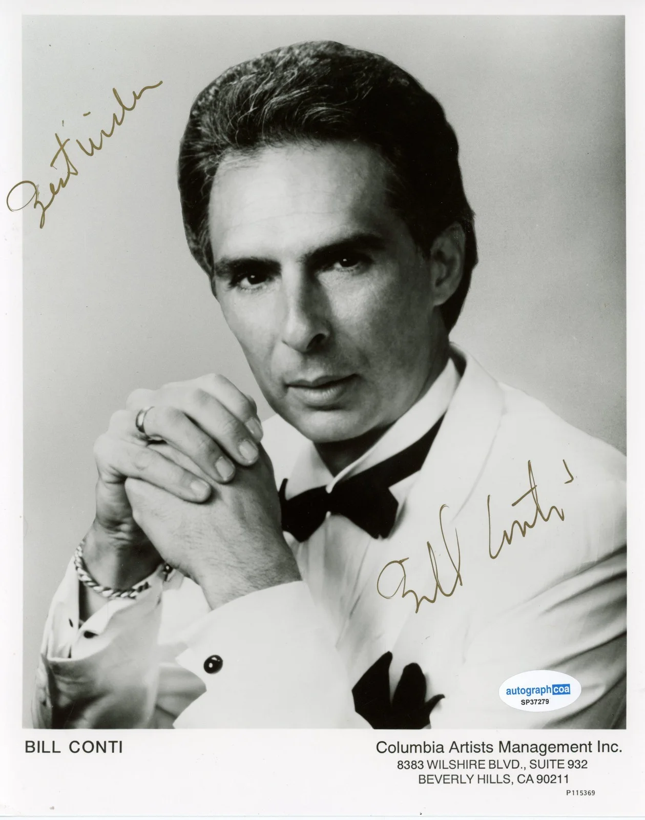 Bill Conti — Bill Conti "Rocky" Composer AUTOGRAPH Signed Autographed 8x10 Photo B ACOA, image 2