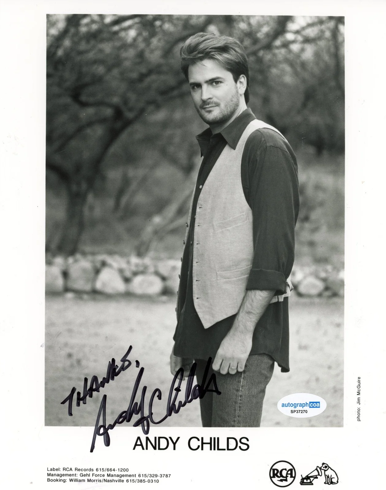 Andy Childs — Andy Childs "Simple Life" Country Singer AUTOGRAPH Signed 8x10 Photo ACOA, изображение 2