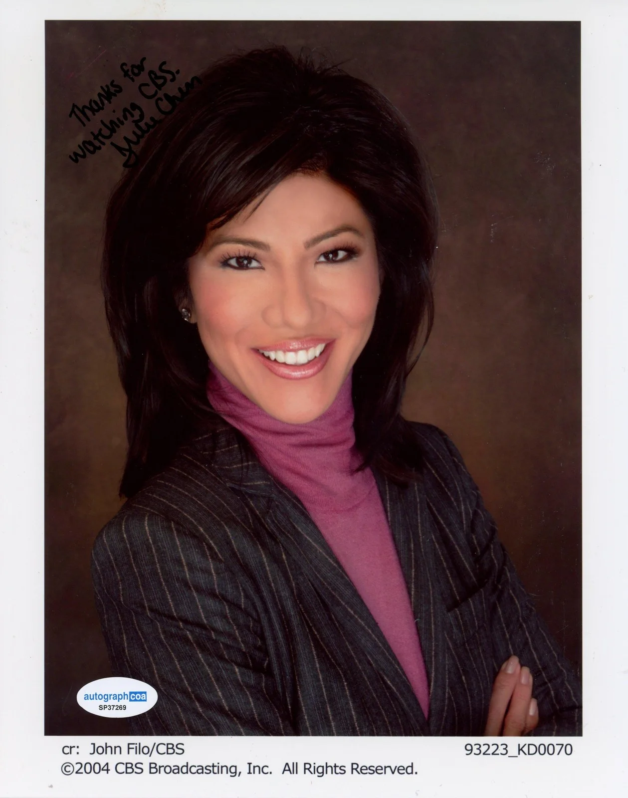Julie Chen — Julie Chen "The Talk" AUTOGRAPH Signed 'Big Brother' Autographed 8x10 Photo ACOA, изображение 2