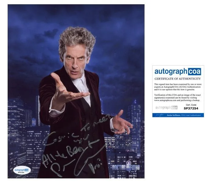 Peter Capaldi — Peter Capaldi "Doctor Who" AUTOGRAPH Signed 'Dr. Who' 8x10 Photo ACOA