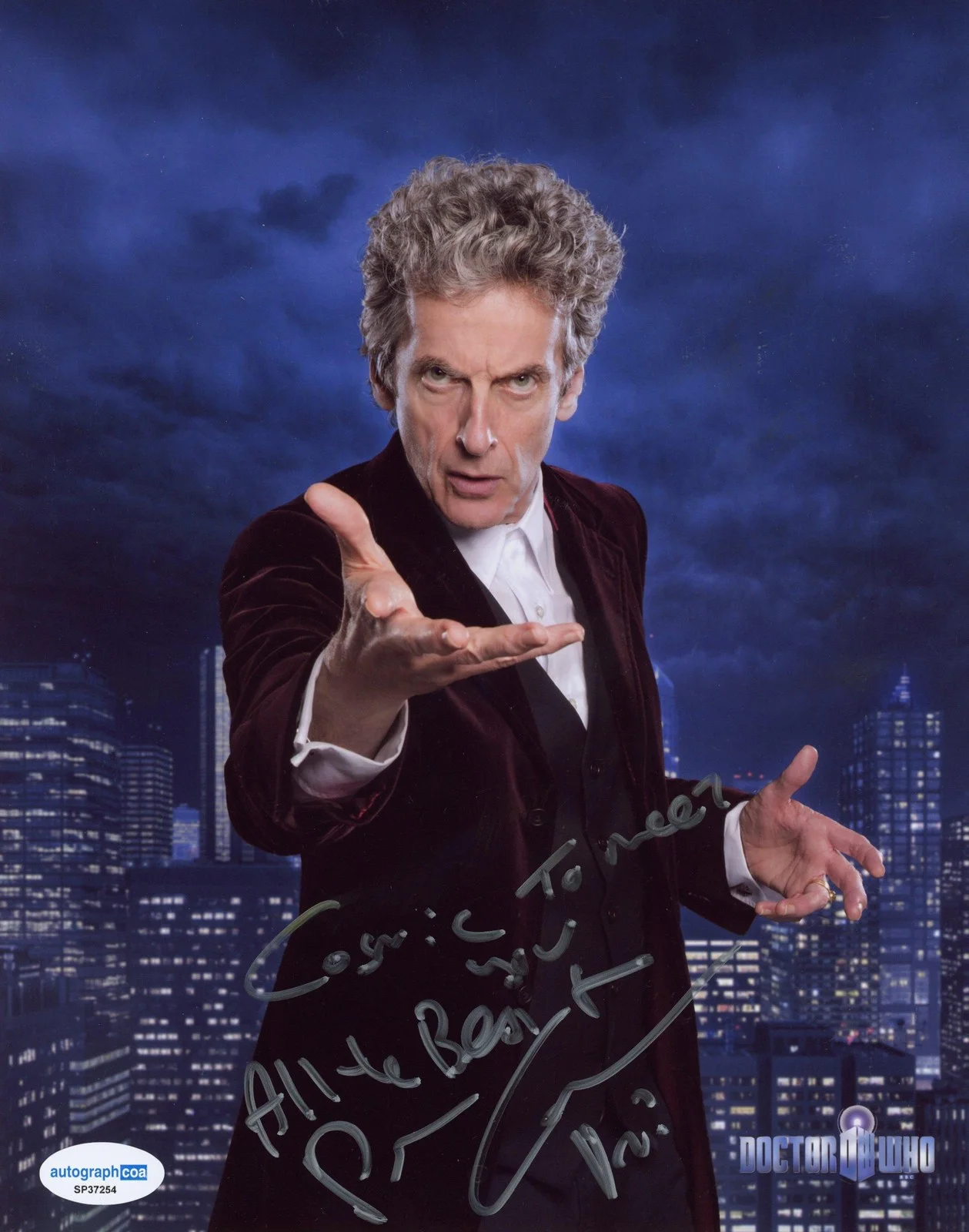 Peter Capaldi — Peter Capaldi "Doctor Who" AUTOGRAPH Signed 'Dr. Who' 8x10 Photo ACOA, изображение 2