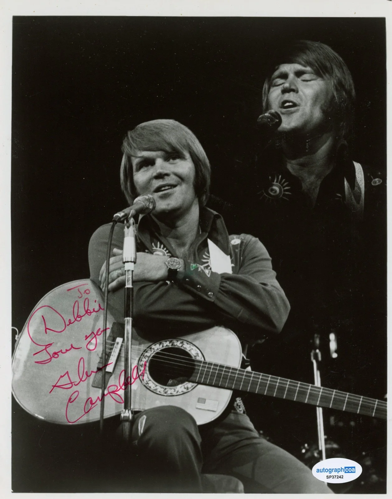 Glen Campbell — Glen Campbell "Rhinestone Cowboy" Singer AUTOGRAPH Signed 8x10 Photo 'To Debbie', изображение 2