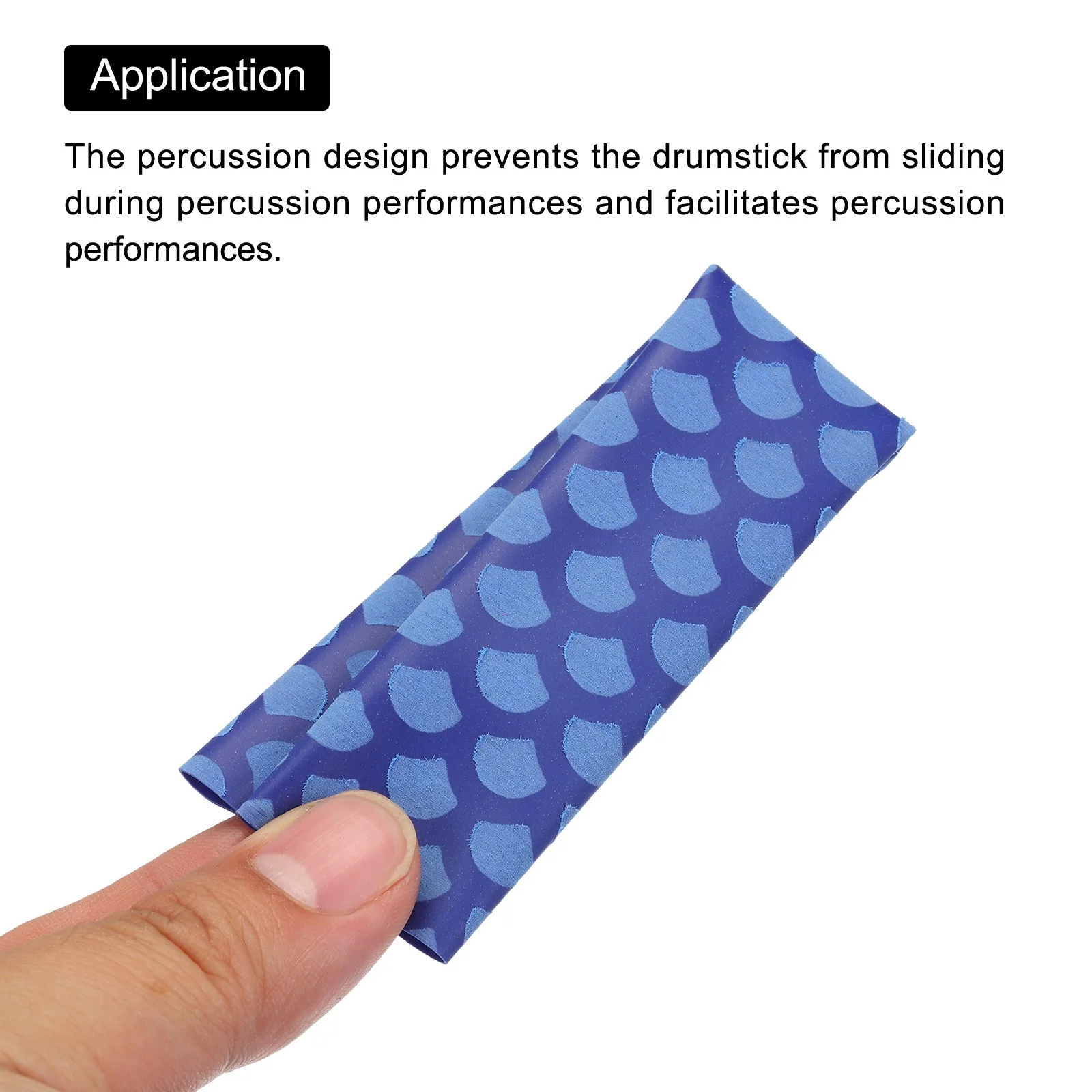 4pcs 18mm Dia Drumstick Grips Wrap Drumstick Sleeve Heat Shrink, Blue, изображение 4