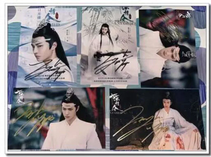 The Untamed Xiao zhan 王一博 Wang Yibo Signed Autographed Photo Autograph Fans, изображение 5