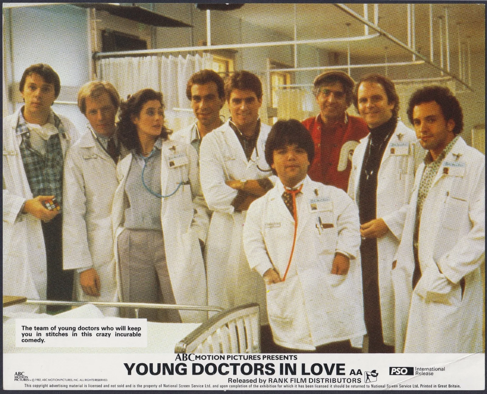 Young Doctors in Love 8x ORIGINAL UK FOH Lobby Cards Michael McKean 1982, изображение 2