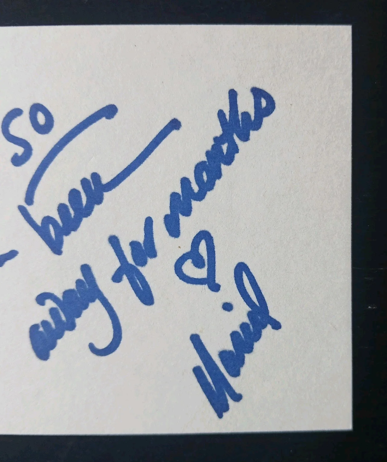 mariel hemingway — mariel hemingway signed index card long inscription first name actress, image 2