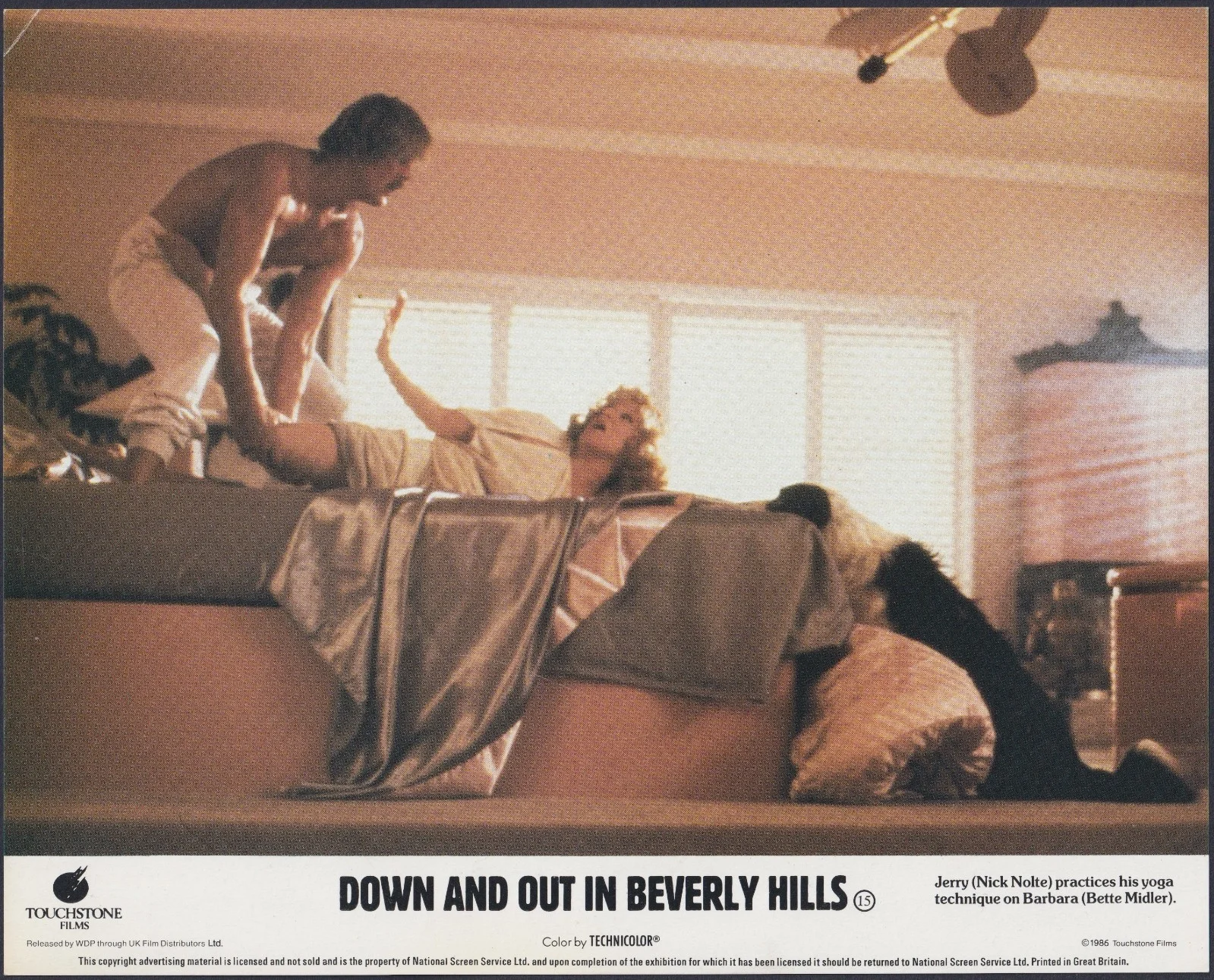 Down and Out in Beverly Hills 8x ORIGINAL UK FOH Lobby Cards Bette Midler 1986, изображение 4