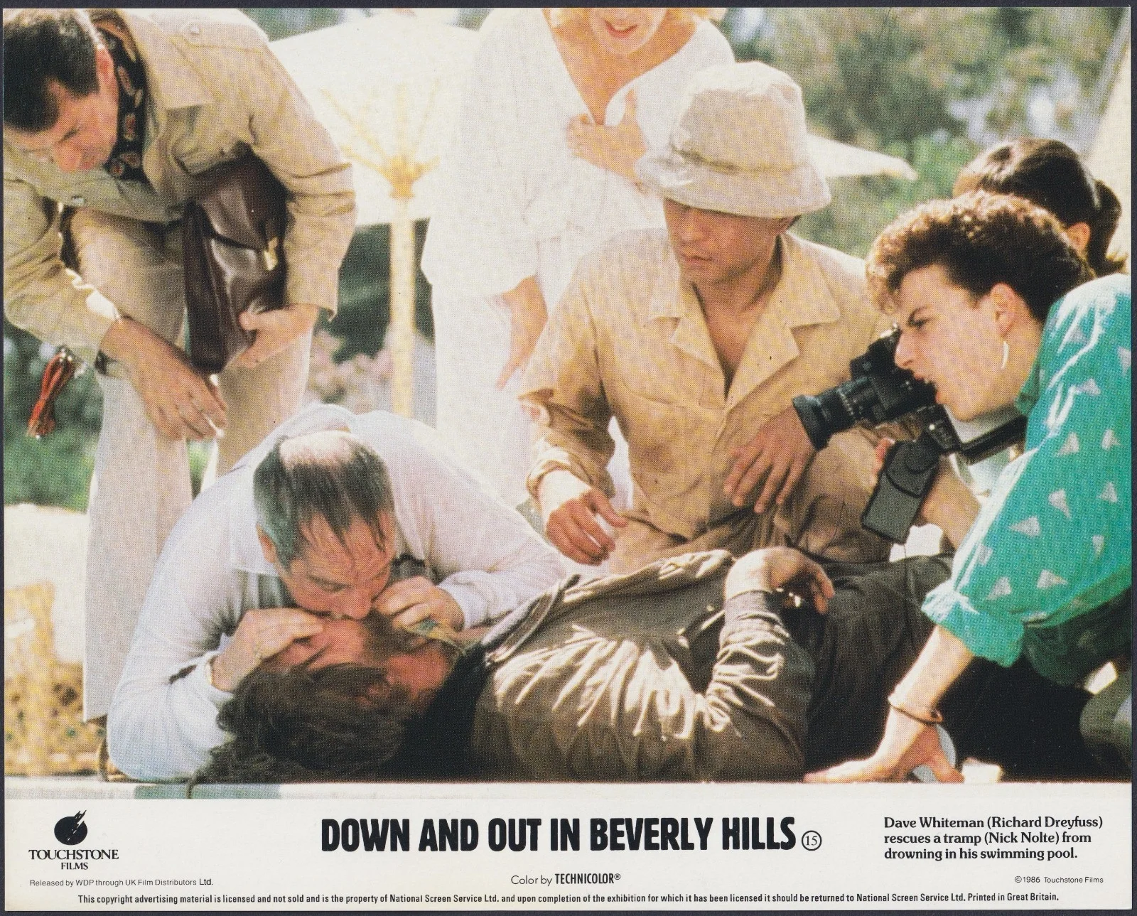 Down and Out in Beverly Hills 8x ORIGINAL UK FOH Lobby Cards Bette Midler 1986, изображение 5