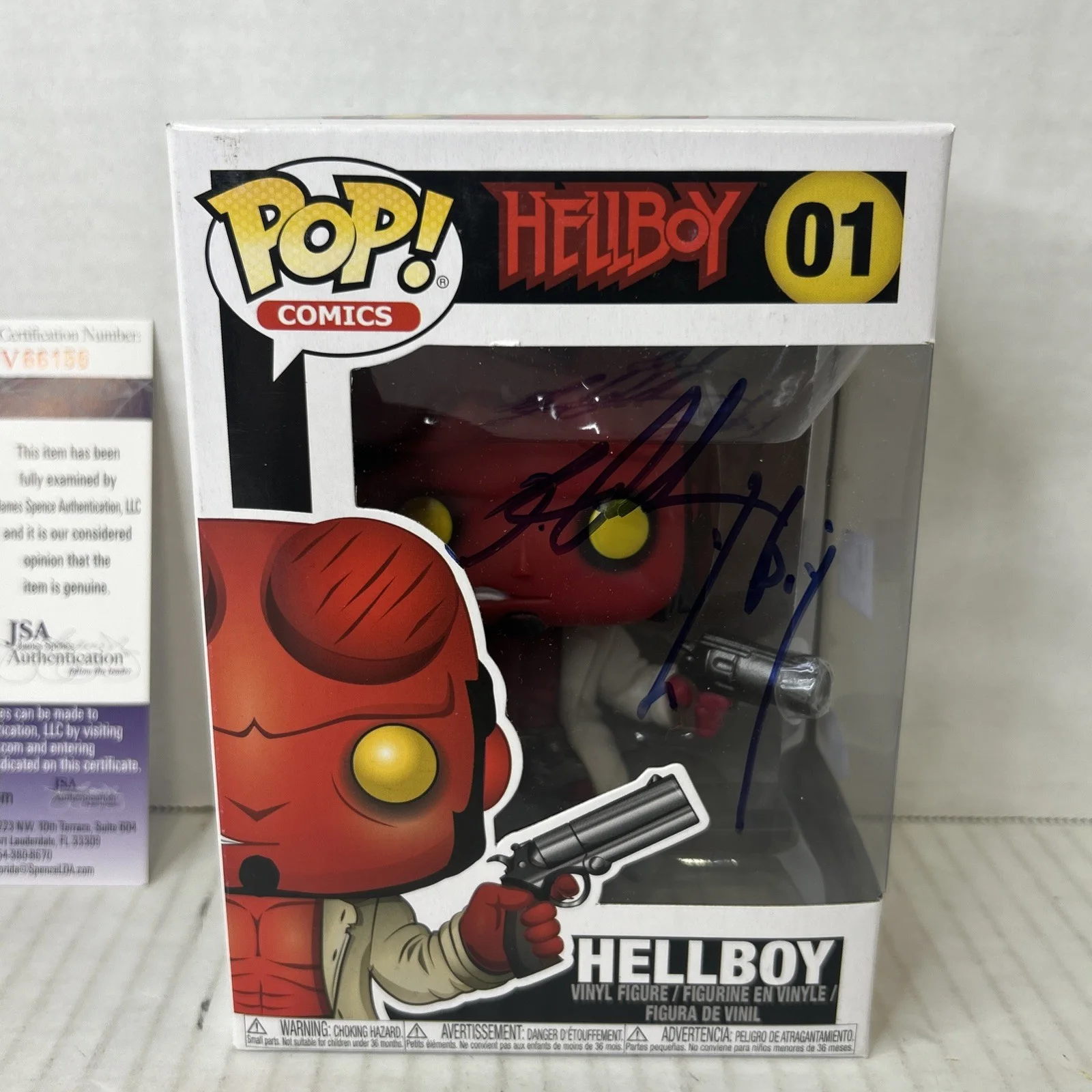 Ron Perlman — Signed ** Hellboy **Funko POP! #01 Ron Perlman Auto JSA COA, image 2