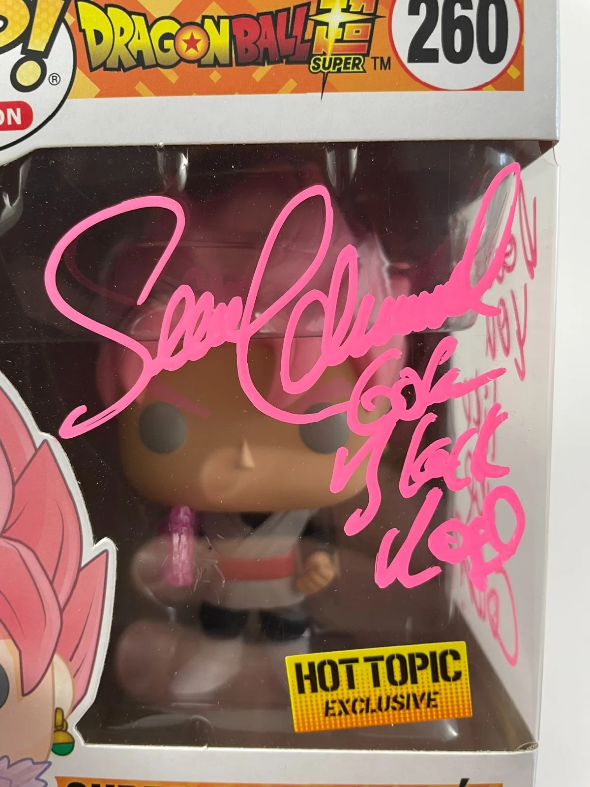 Sean Schemmel — Sean Schemmel Signed Dragon Ball Z Super Saiyan Rose HTE Funko POP Vinyl JSA COA, изображение 2