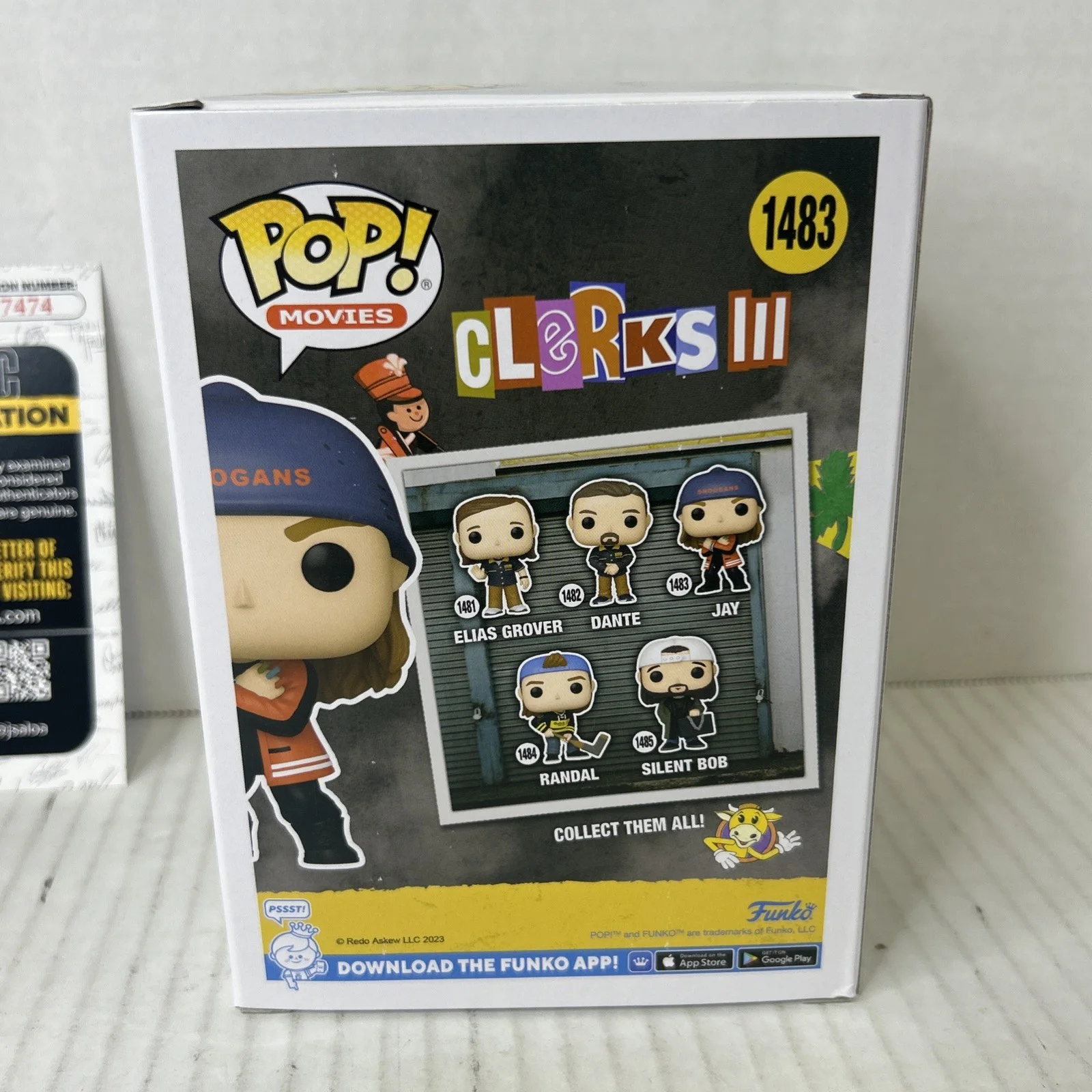 JASON MEWES — Jason Mewes Signed Clerks 3 "Jay" Funko Pop! #1483 Autograph with JSA COA, изображение 4