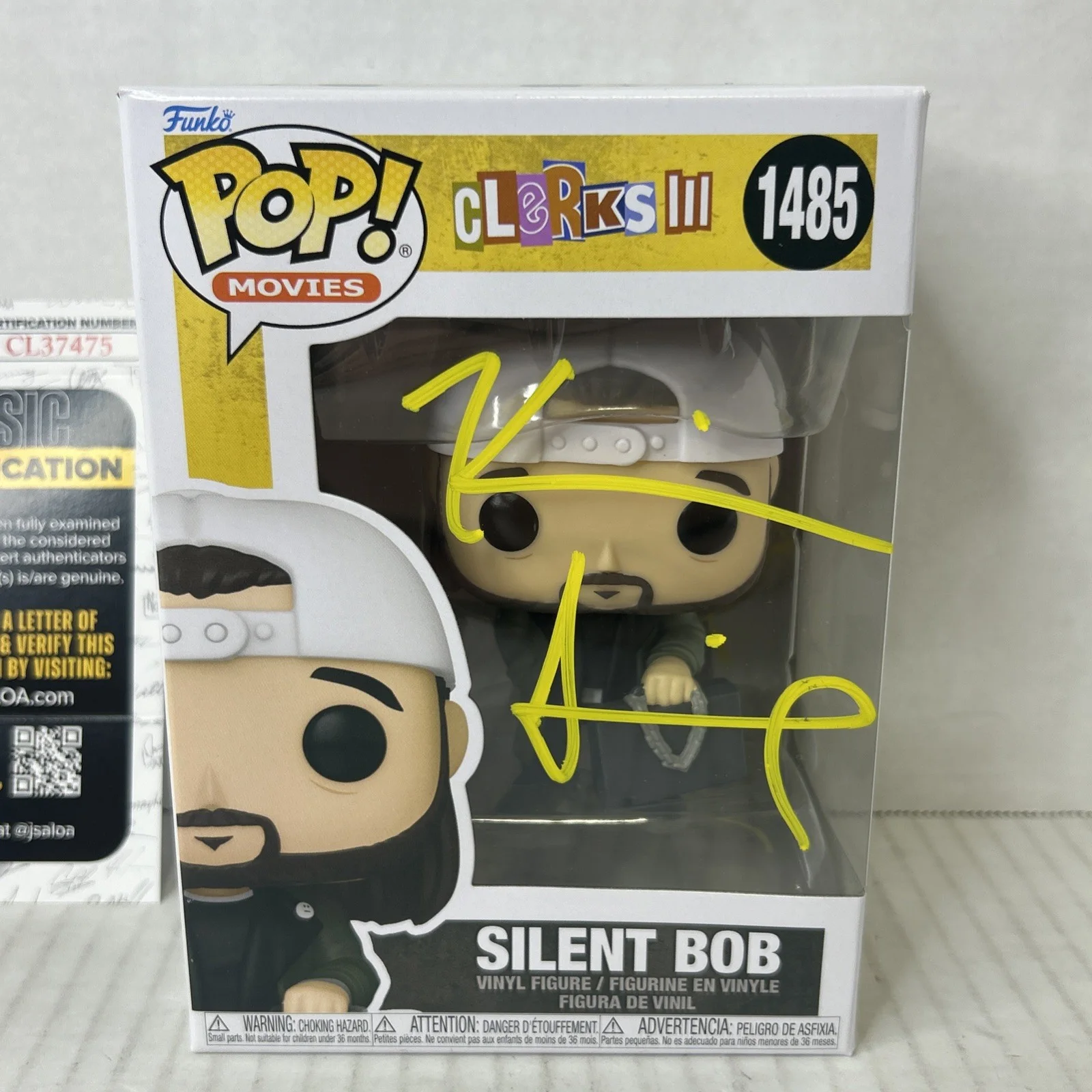Kevin Smith — Kevin Smith SIGNED AUTOGRAPHED Silent Bob Funko Pop 1485 Clerks 3 JSA COA, изображение 2