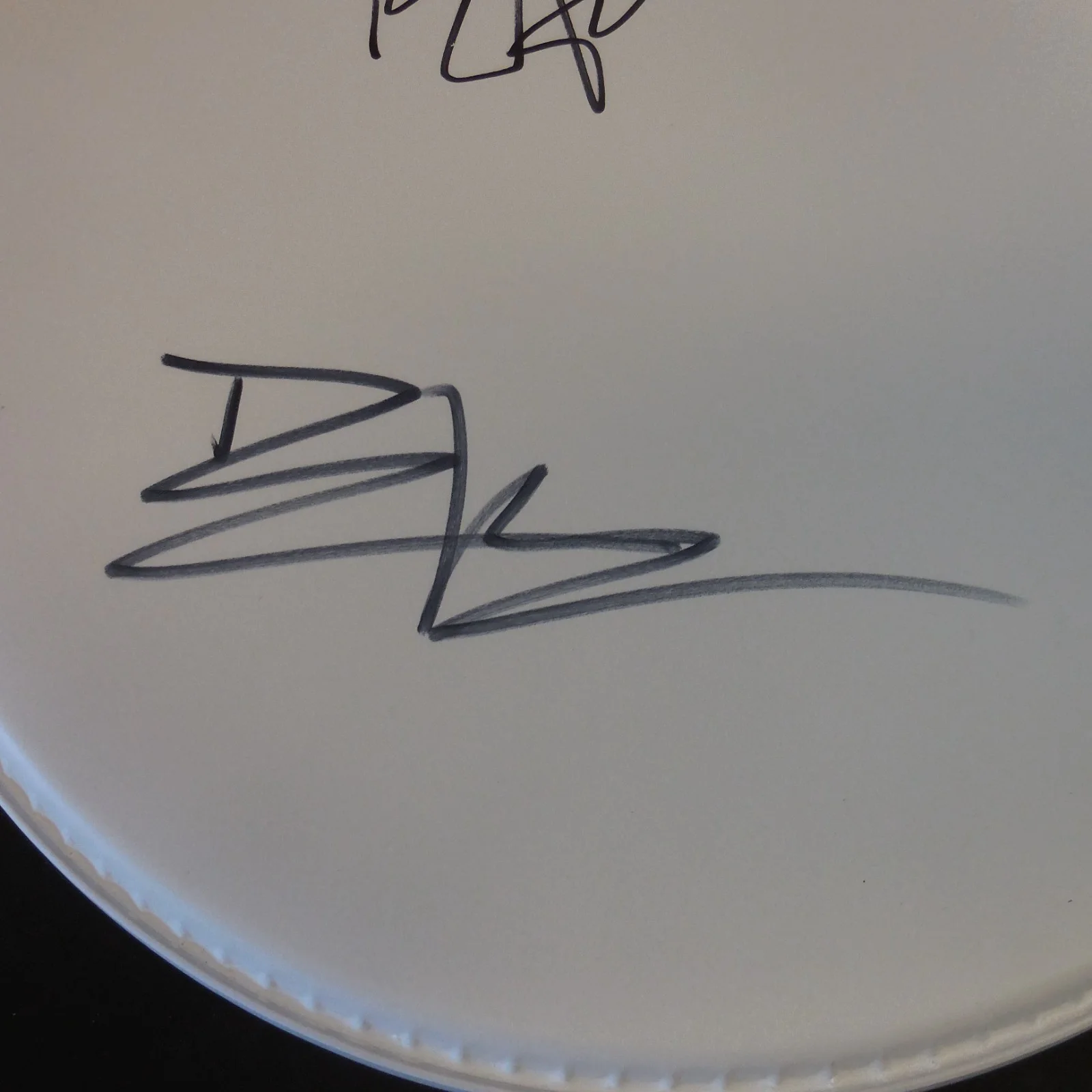 DAVE MATTHEWS & CARTER BEAUFORD SIGNED EVANS 12" DRUMHEAD D.M.B. JSA FULL LOA, image 4