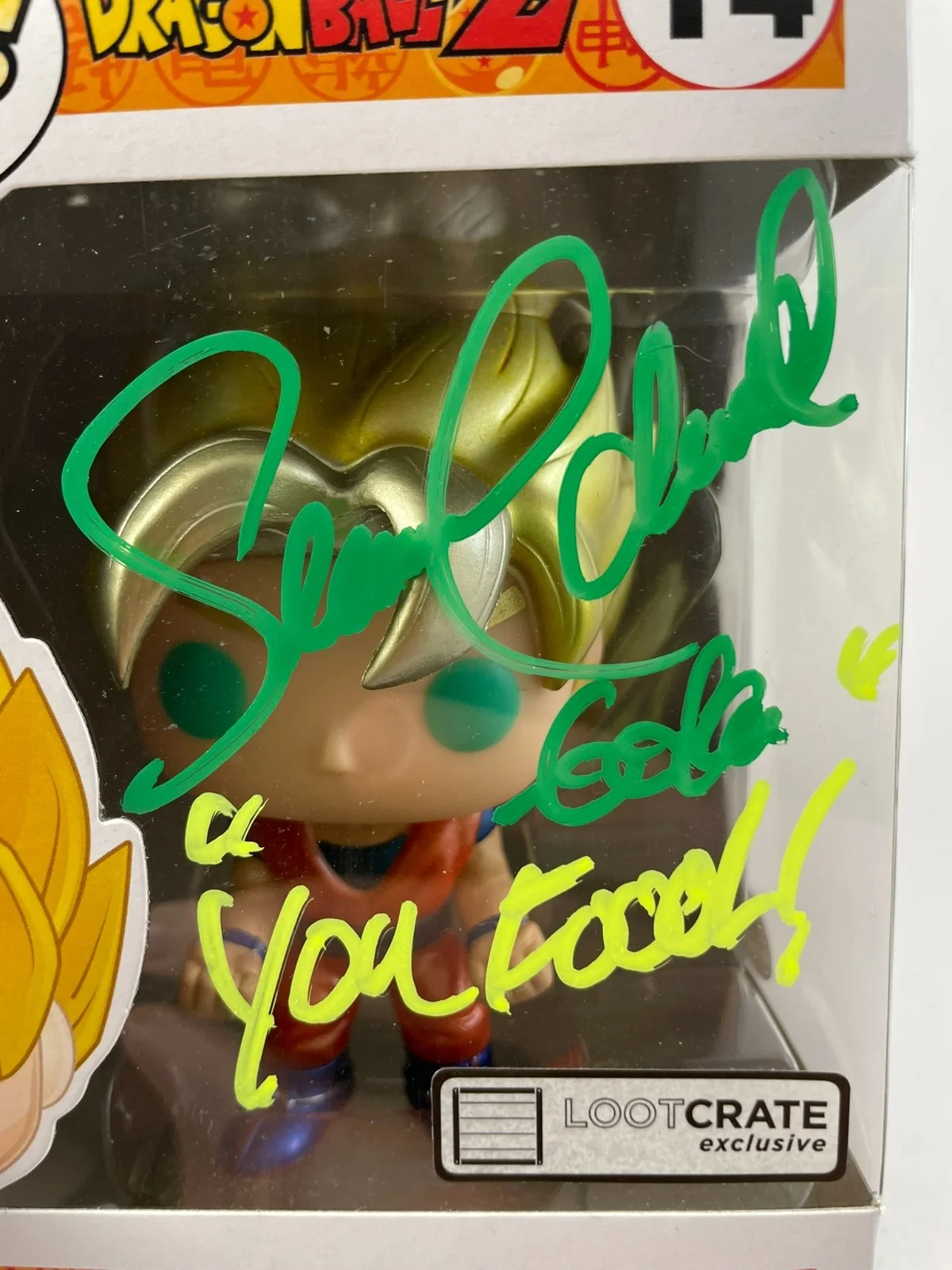 Sean Schemmel — Sean Schemmel Signed Dragon Ball Z Super Saiyan Goku LCE Funko POP Vinyl JSA COA, изображение 2