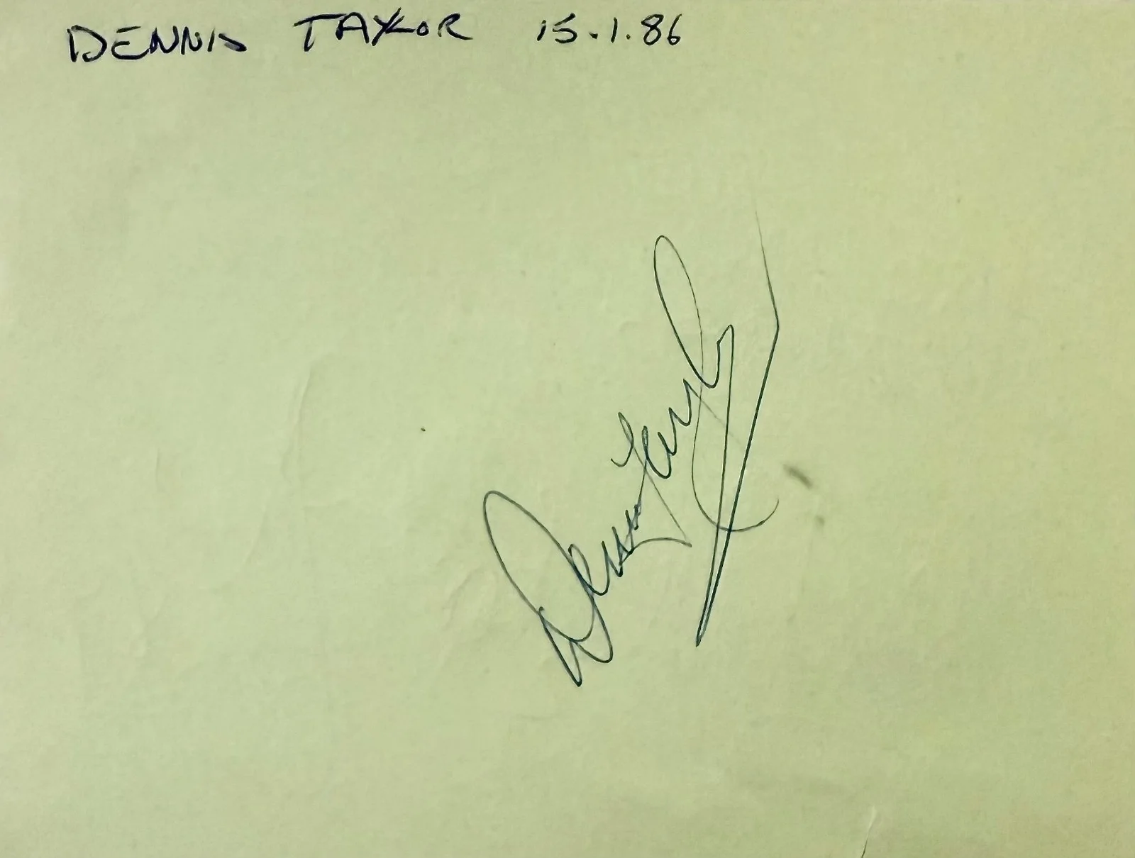 Richard Attenborough, Dennis Taylor — RICHARD ATTENBOROUGH & DENNIS TAYLOR Dual Signed Autographed 4"x5" Album Page, image 4