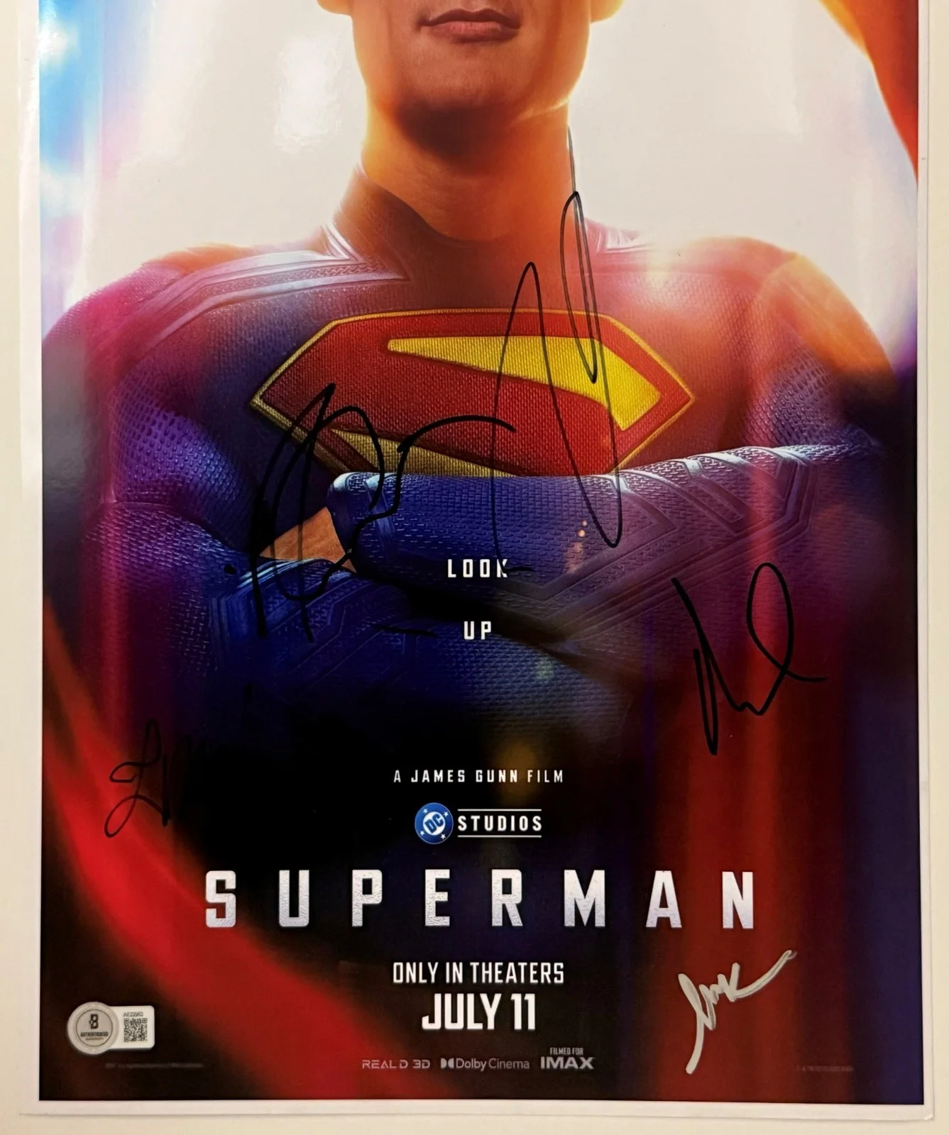 Superman Signed by 5 Mini Movie Poster David Cornswet autograph Beckett BAS LOA, изображение 2