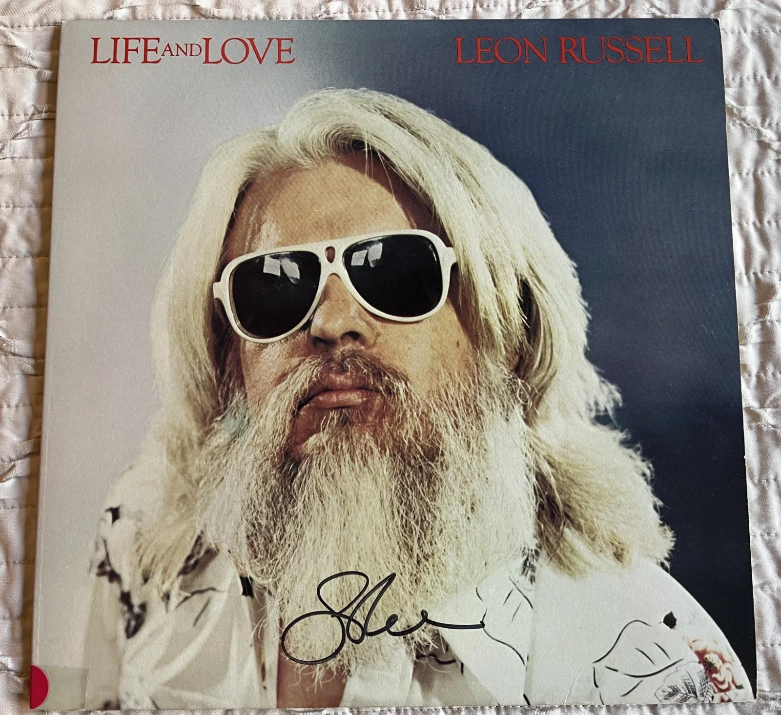 Leon Russell — Leon Russell--SIGNED--1980 Life and Love LP-Vinyl is NM--Pianist Extraordinaire!