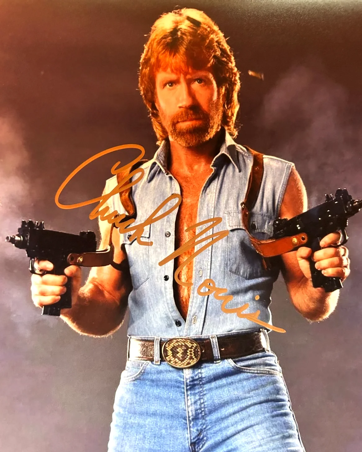 CHUCK NORRIS — CHUCK NORRIS Signed 8x10" Original Authentic Autograph GENUINE w/COA, image 3