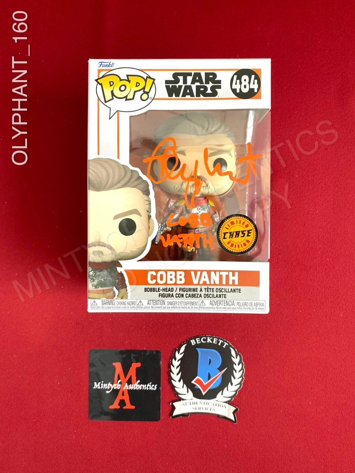Timothy Olyphant — Timothy Olyphant signed Star Wars Cobb Vanth Chase Funko Pop #484 Beckett COA