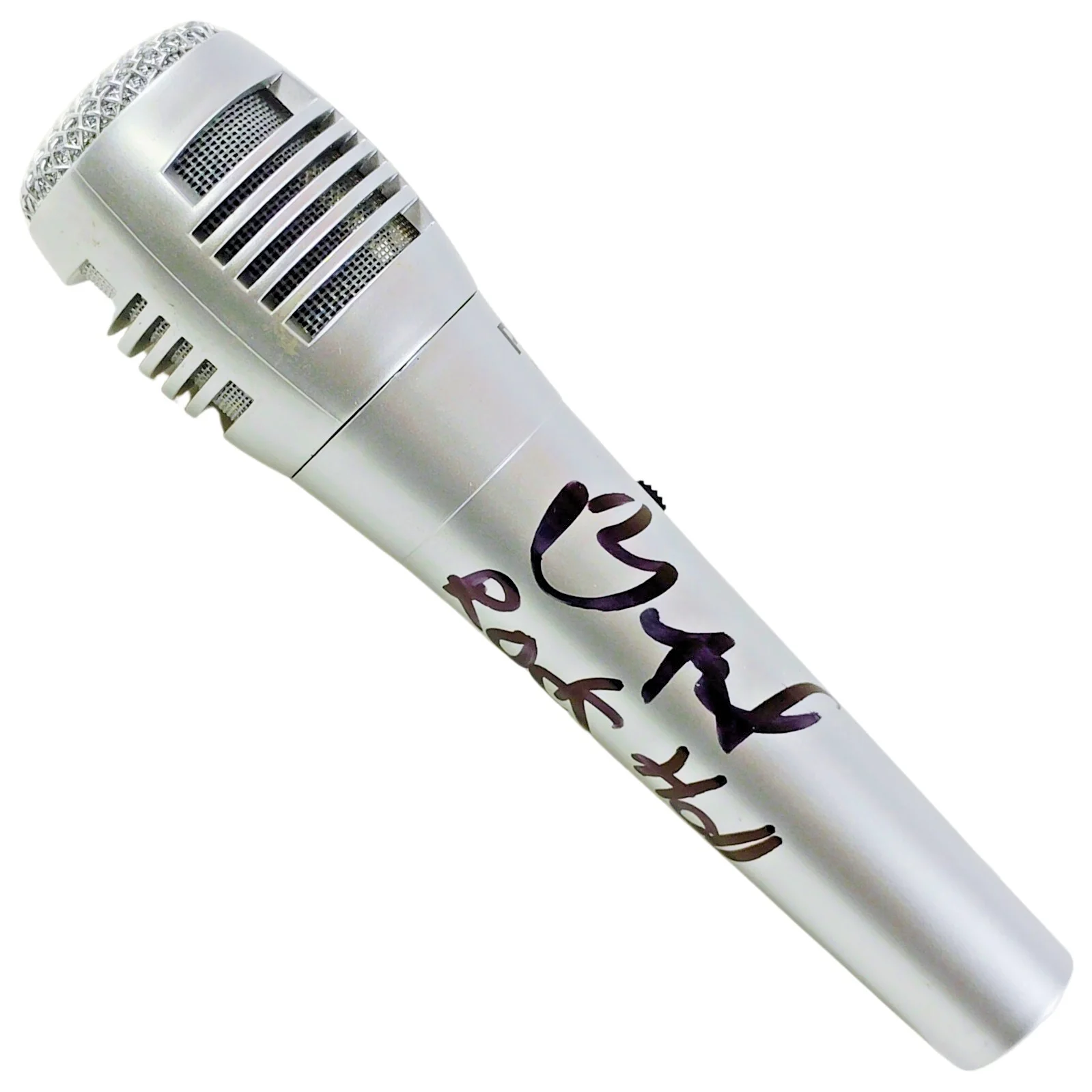DJ Yella — DJ Yella NWA Signed Full Size Microphone Rock HOF Inscription Beckett BAS COA Ra