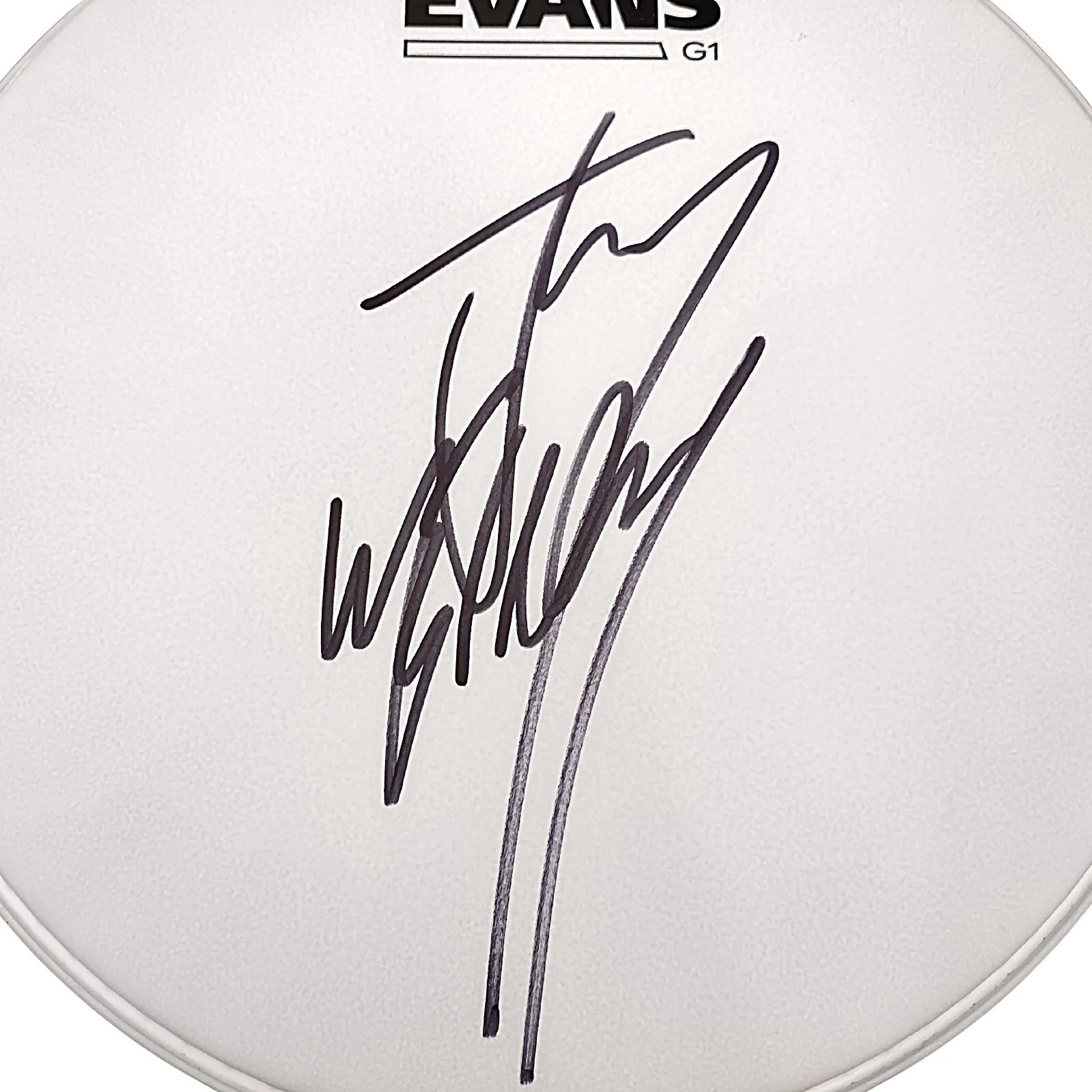 Jay Weinberg — Jay Weinberg Signed Evans 10 Inch Drumhead Slipknot Drummer Beckett BAS COA, image 3