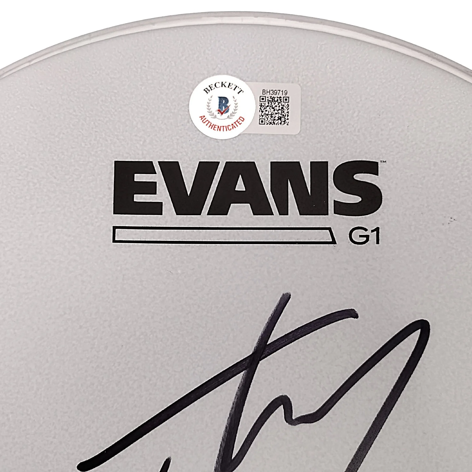 Jay Weinberg — Jay Weinberg Signed Evans 10 Inch Drumhead Slipknot Drummer Beckett BAS COA, image 4