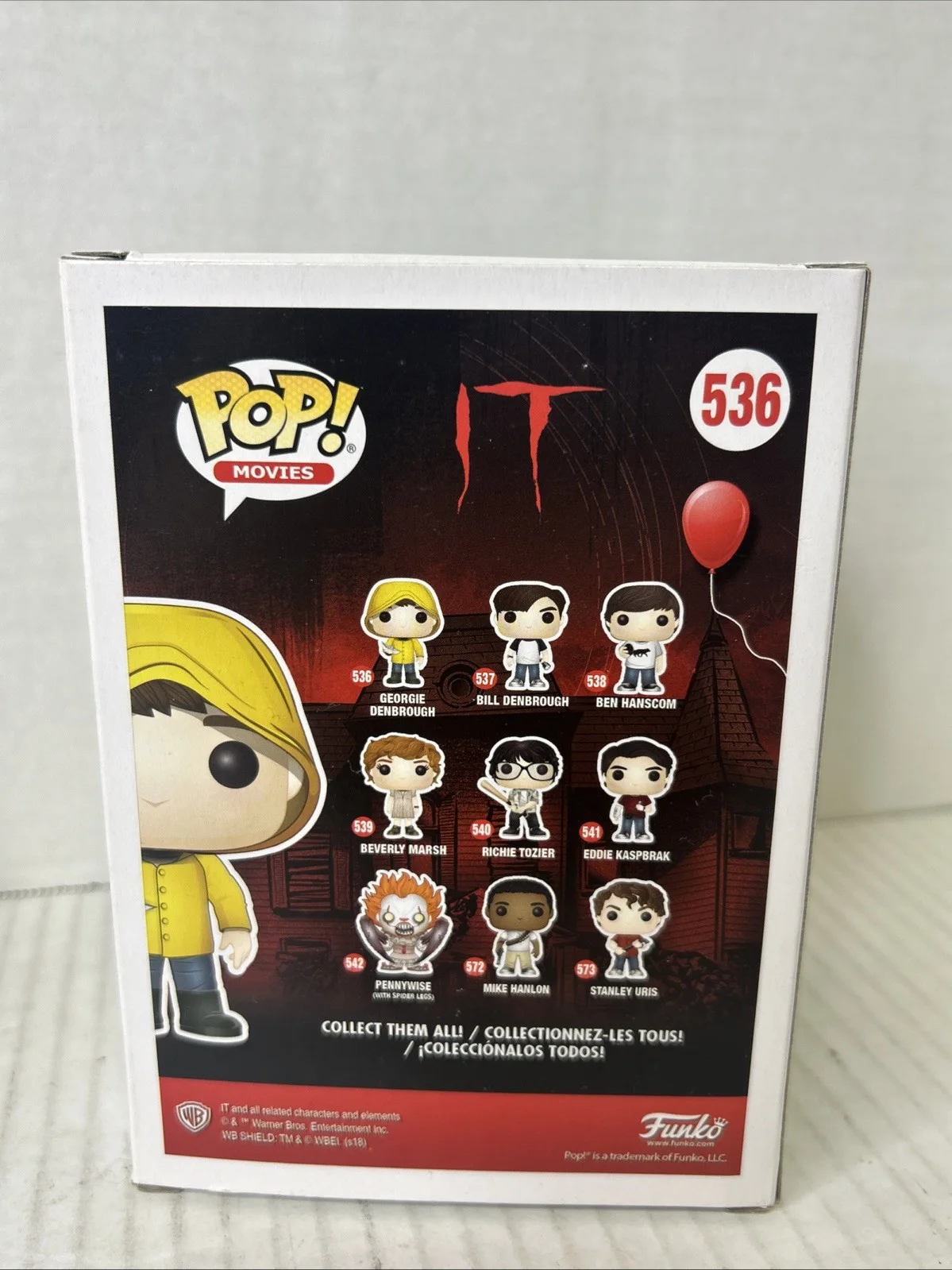 JACKSON ROBERT SCOTT — JACKSON ROBERT SCOTT SIGNED GEORGIE DENBROUGH FUNKO POP 536 IT PENNYWISE JSA COA, image 4