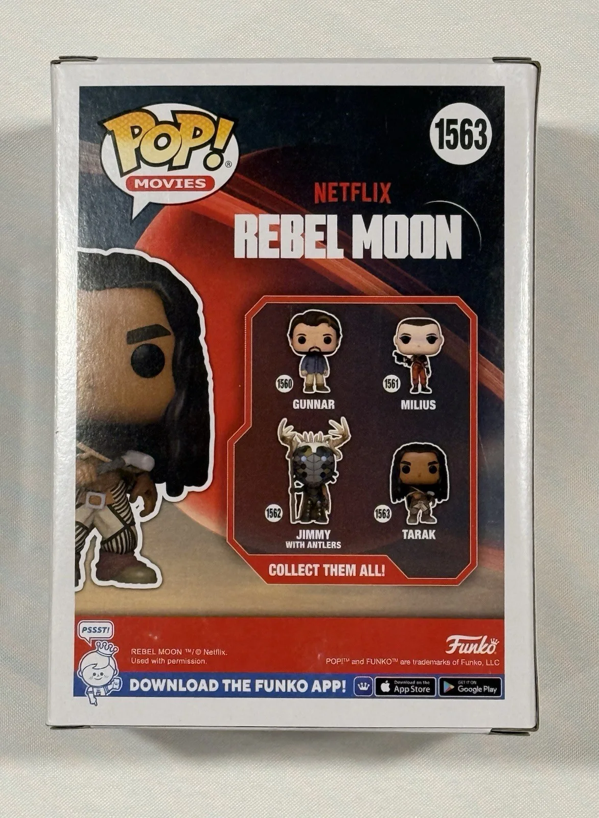 Staz Nair — Staz Nair Signed Tarak Rebel Moon Funko Pop! #1563 Beckett COA, image 5
