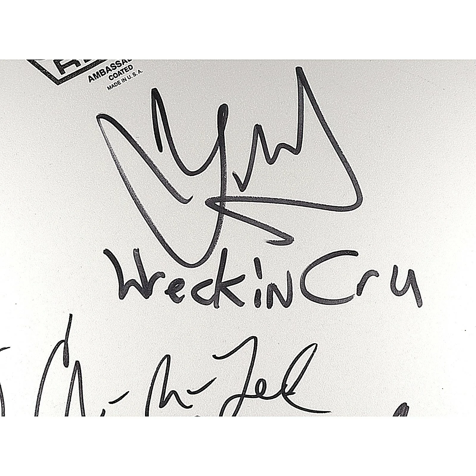 DJ Yella, Lonzo, DJ Cli-N-Tel — World Class Wreckin Cru Signed Drumhead Beckett BAS COA DJ Yella Lonzo Cli N Tel, image 5