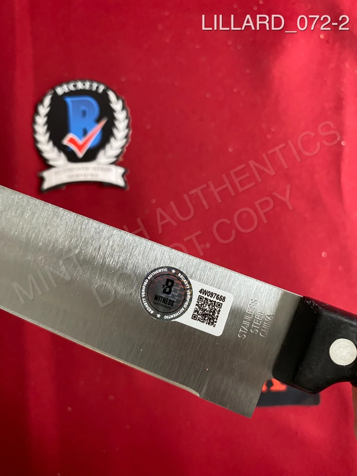 Matthew Lillard — Matthew Lillard autographed signed real 8" steel knife Scream Ghost Face Beckett, изображение 2