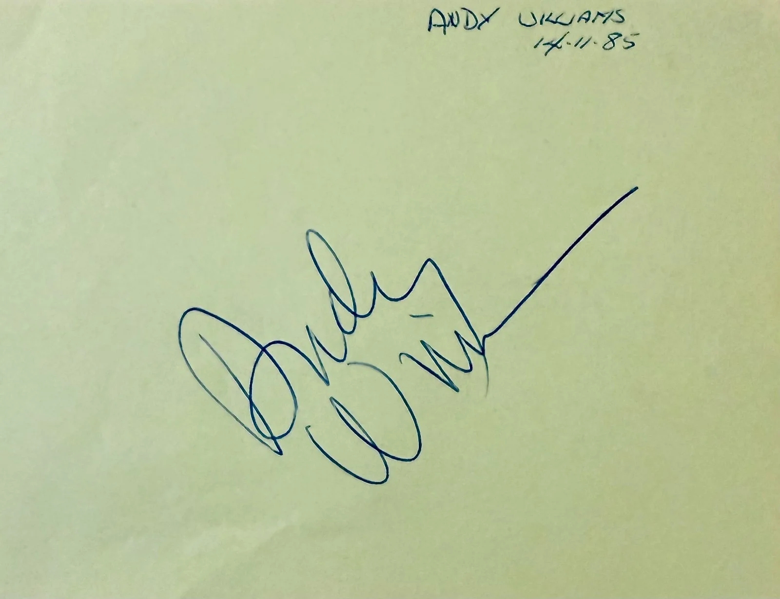 BARRY MANILOW & ANDY WILLIAMS Dual Signed Autographed 4x5 ALBUM PAGE Copacabana, image 4