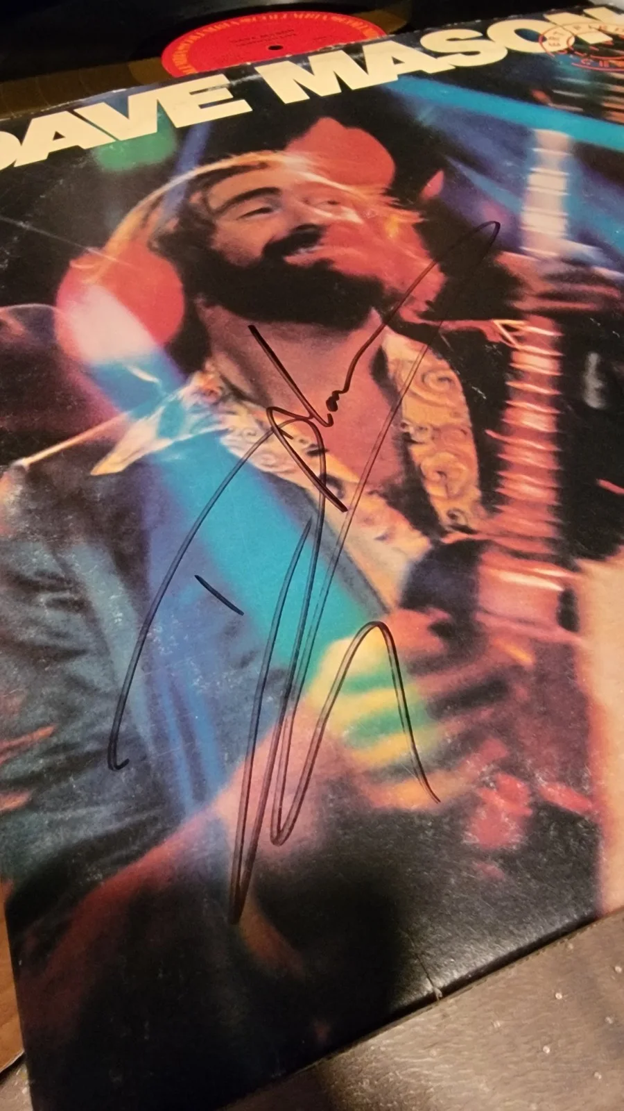 DAVE MASON signed CERTIFIED LIVE 1976 Record / Album Set COA TRAFFIC, изображение 2
