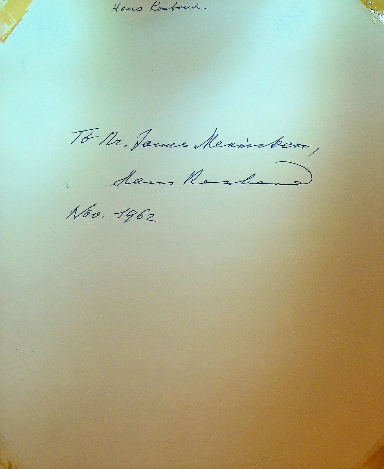 Hans Rosbaud Conductor Autograph Signed Photograph 1960s Looking to Side, image 2