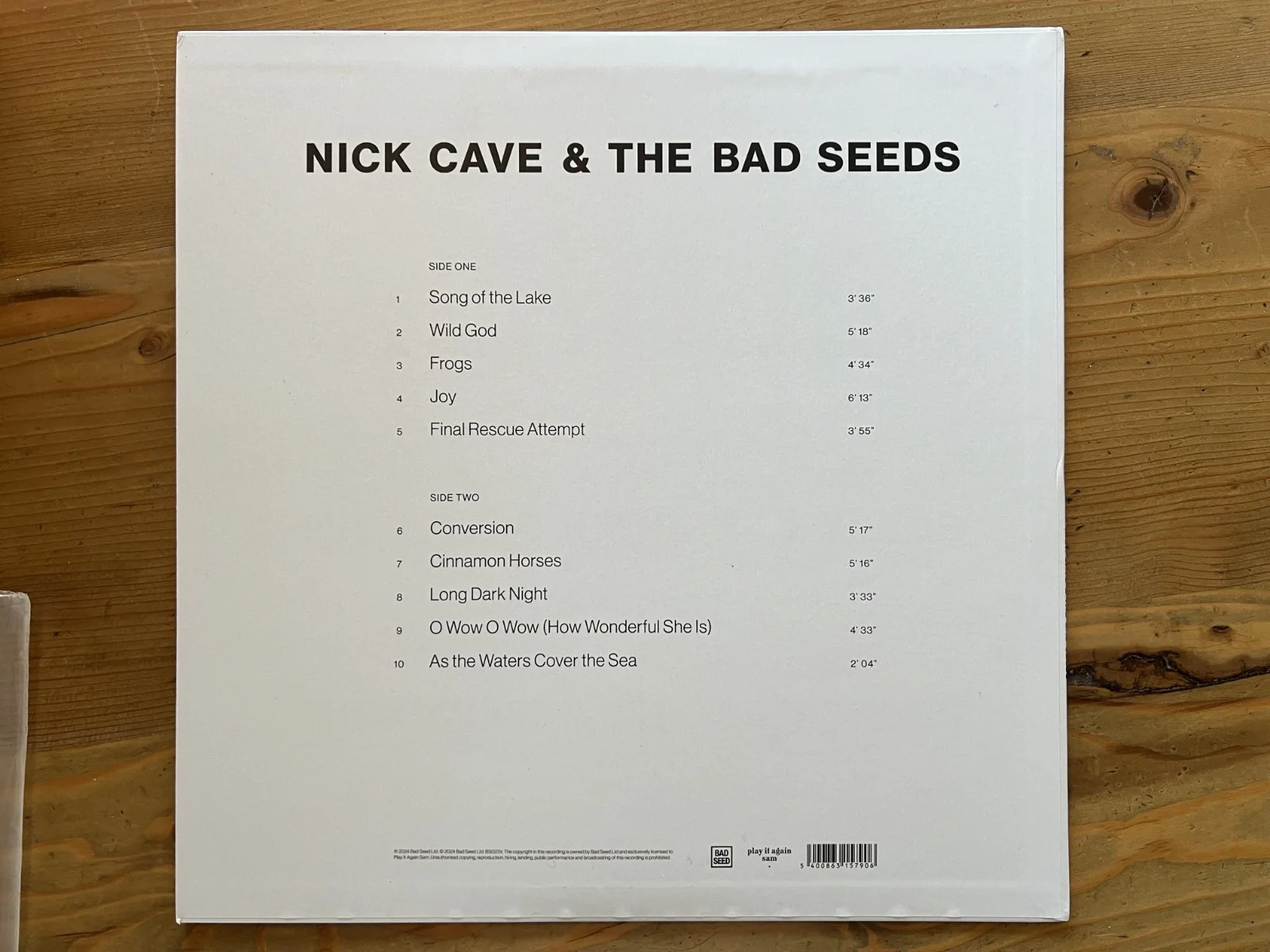 Signed Nick Cave Wild God 12" LP Record, image 4