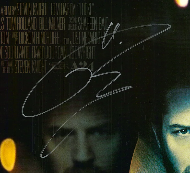 Locke Tom Hardy Director Autographed Signed Movie Poster AMCo COA 8432, изображение 2