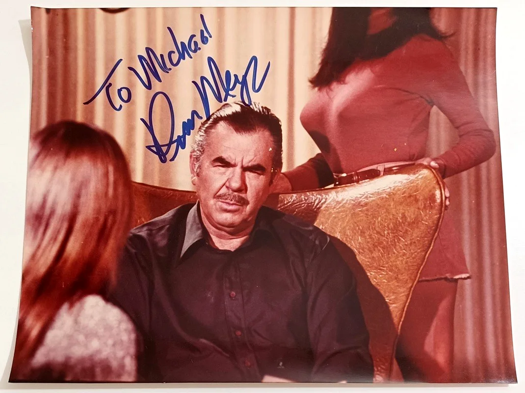 Russ Meyer in person — Russ Meyer Original Signed Glossy 8x10 Oct. 1996 Chiller Faster Pussycat Vixen, image 2