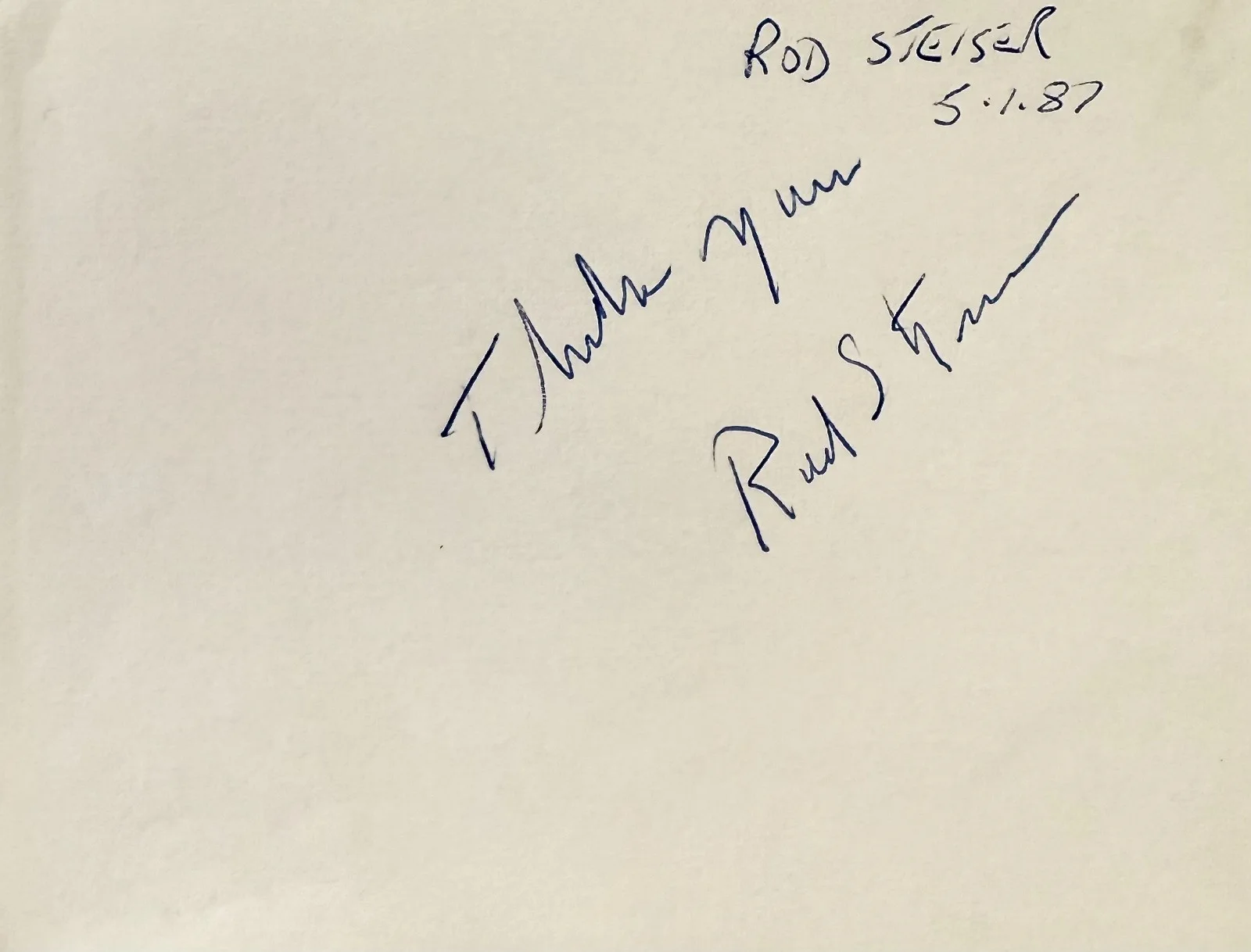 Rod Steiger — ROD STEIGER Signed Autographed 4x5 ALBUM PAGE Doctor Zhivago On the Waterfront, изображение 3