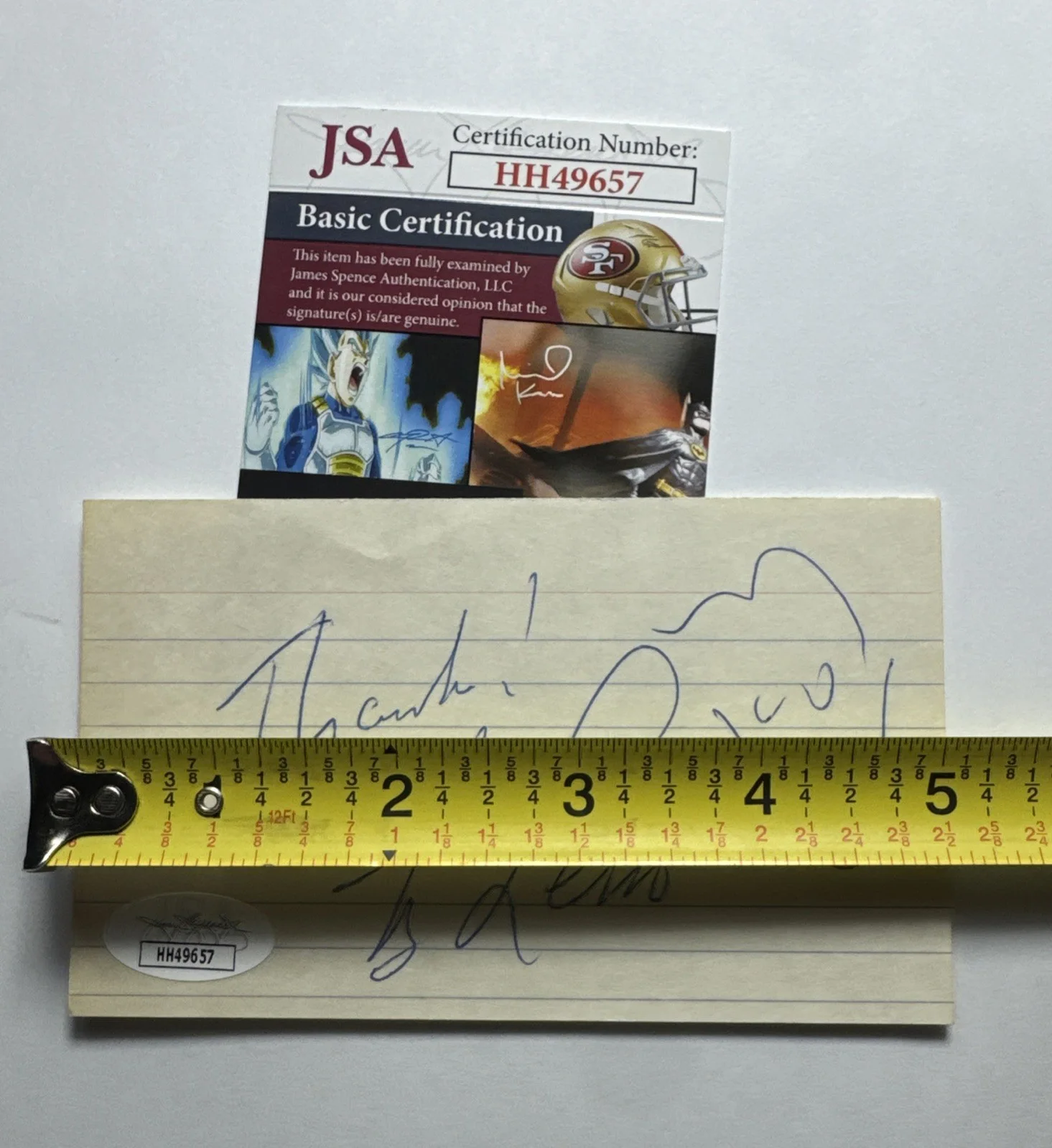 Jay Leno Sketch Signed Auto Index Card JSA Cert, image 3
