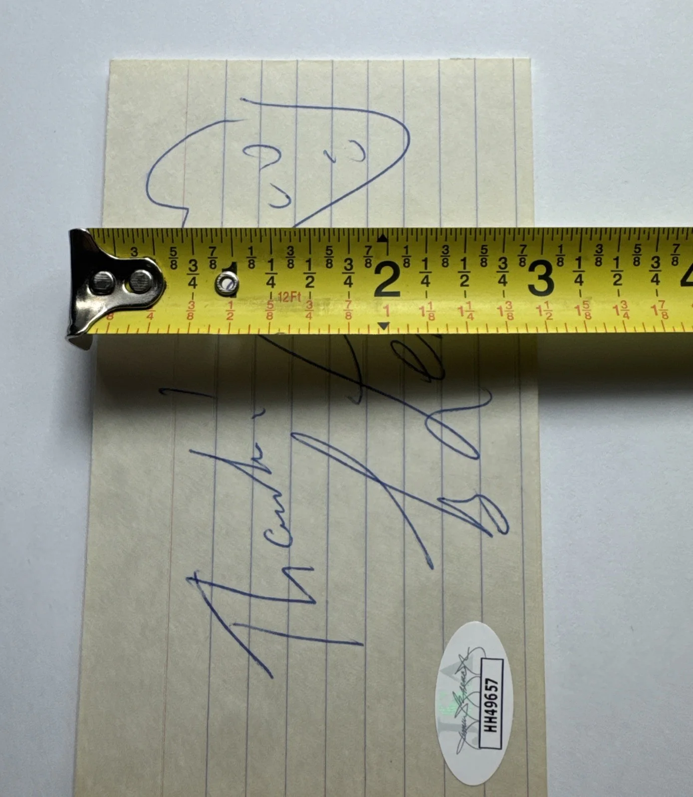 Jay Leno Sketch Signed Auto Index Card JSA Cert, image 4