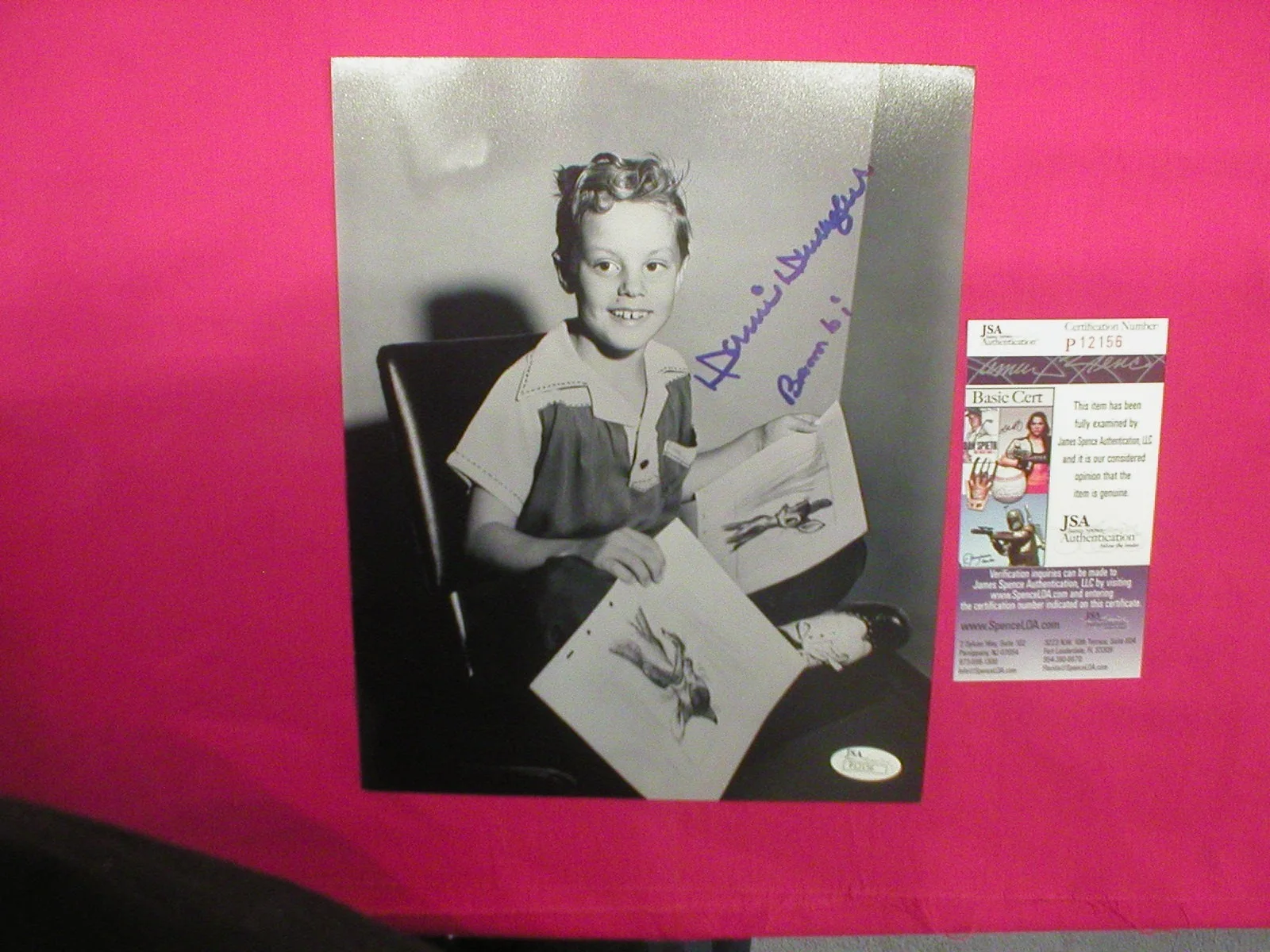 Donnie Dunagan — DISNEY'S DONNIE DUNAGAN "BAMBI" VOICE ACTOR SIGNED, AUTOGRAPHED PHOTO 8 X 10 JSA