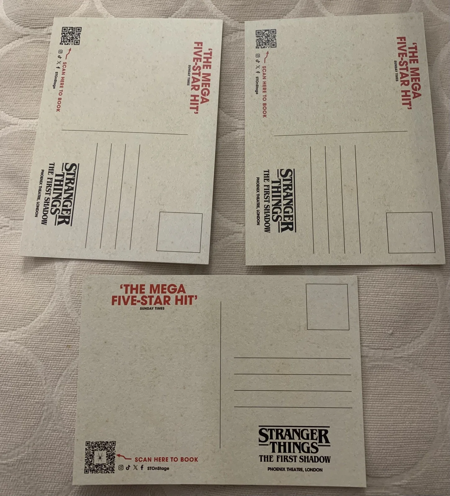 STRANGER THINGS THE FIRST SHADOW “Welcome to Hawkins” 2025 UK promo postcards, изображение 2