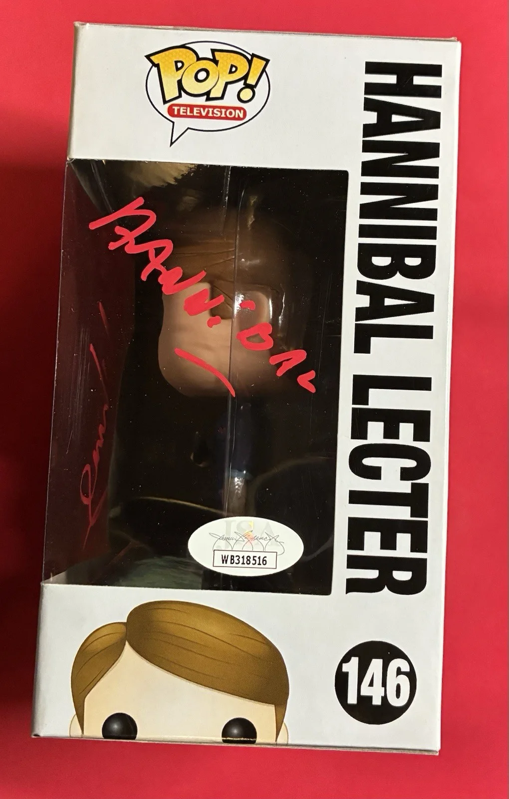 Mads Mikkelsen signed Funko Hannibal JSA Cert. Free Shipping/Pop Armor, image 2